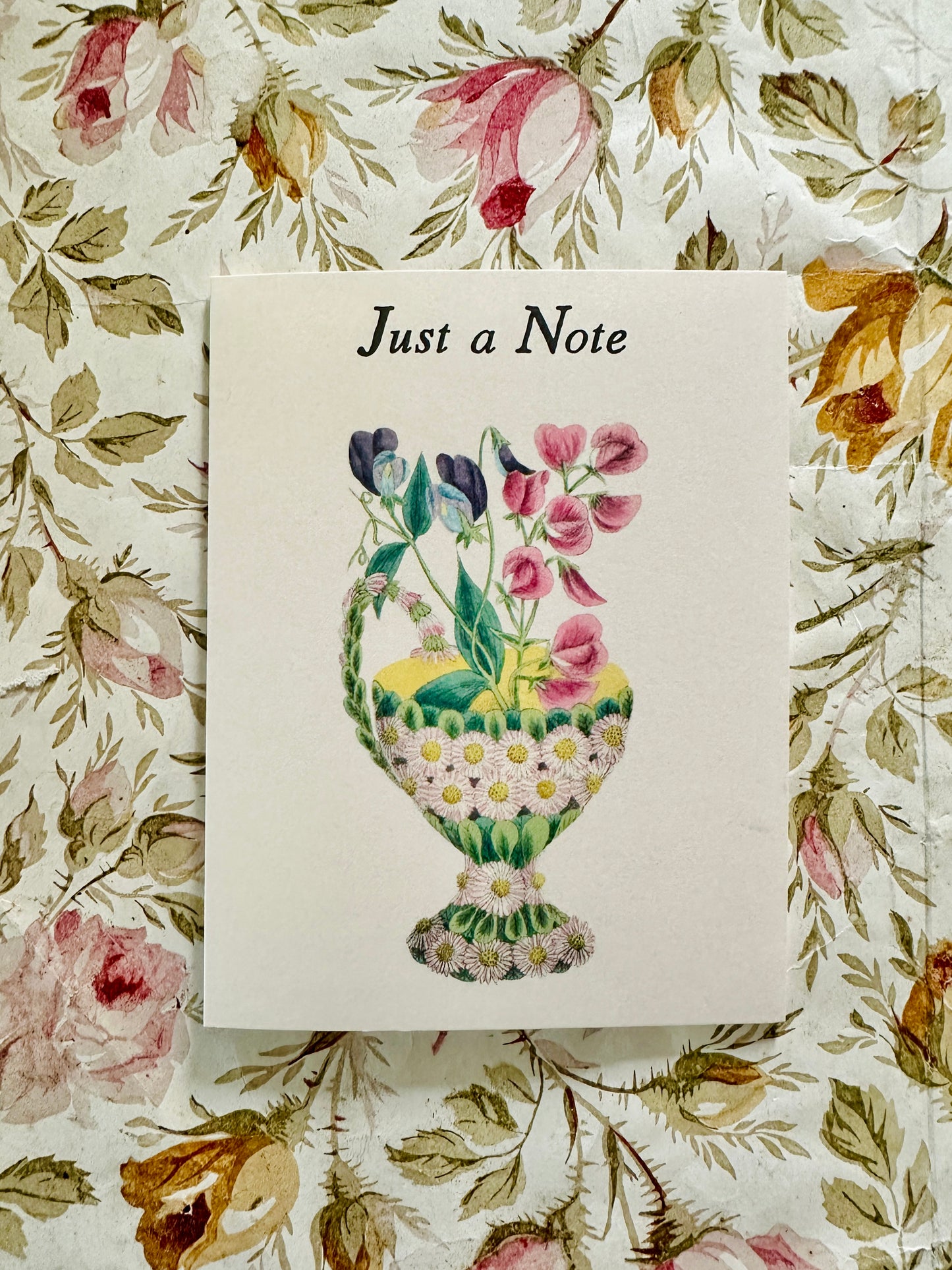 Sweet Pea Greeting Card - Just a Note